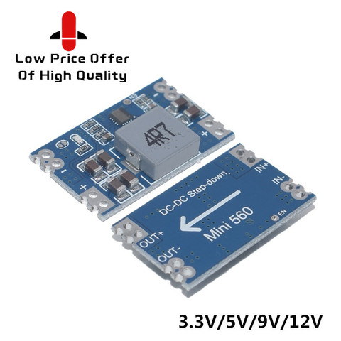 1PCS SX 5A DC-DC mini560 step-down stabilized voltage supply module output 3.3 5V 9V 12V ► Photo 1/5