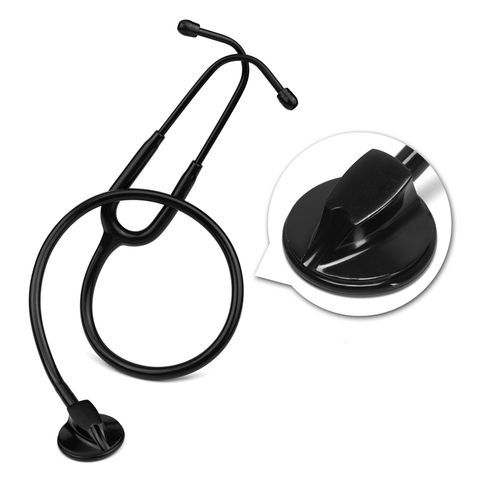 All Black Medical Cardiology Doctor Stethoscope Professional Medical Heart Stethoscope Nurse Student Medical Equipment Device ► Photo 1/6