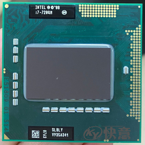 Intel Core i7-720QM i7 720QM SLBLY 1.6 GHz Quad-Core Eight-Thread CPU Processor 6W 45W Socket G1 / rPGA988A ► Photo 1/1