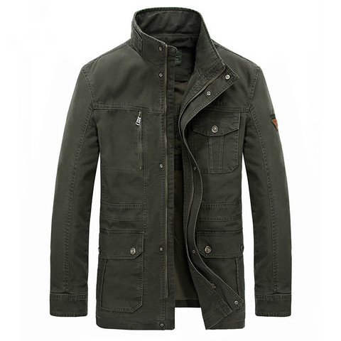 Brand Plus Size 7XL 8XL Military Jacket Men 2022 Casual Stand Collar Cotton Winter Jackets Coats  jaqueta masculina ► Photo 1/6