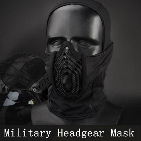 New Military Tactical Headgear Mask Breathable Airsoft Paintball Hunting Masks Wear Resistant Safety Shooting Combat Mask ► Photo 1/6