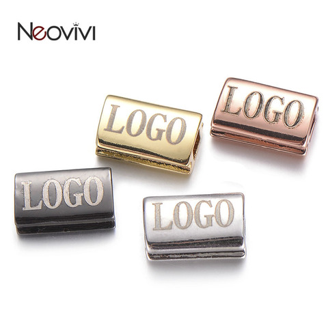 Neovivi Original Custom Beads Engrave your Name Logo Spacer Beads Connector for Jewelry Making Bracelet DIY Findings Accessories ► Photo 1/6