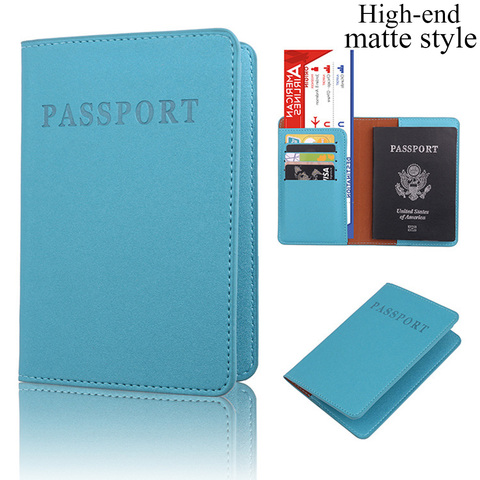 New High End Fashion PU Leather Passport Cover Travel Accessories ID Bank Credit Card Bag Women Men Couple Business Wallet Case ► Photo 1/6