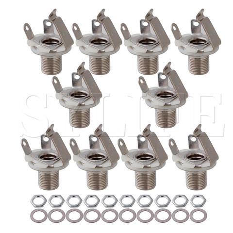 10 x Mono 1/4 Jack socket for GUITAR Plate ► Photo 1/2