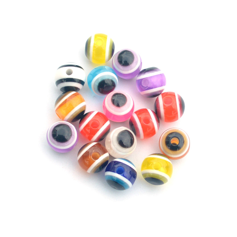 Fish Eye Fishing Beads 30pcs/lot Mixed Color Hard Plastic Round Texas Rig Fish Eye Bead Fishing Lure Beads 4mm/6mm/8mm/10mm/12mm ► Photo 1/3