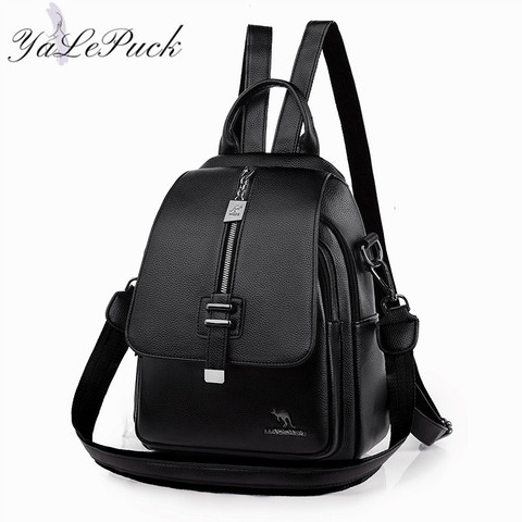 Women Backpack Designer high quality Leather Women Bag Fashion School Bags Multifunction Large Capacity Travel Backpacks mochila ► Photo 1/6