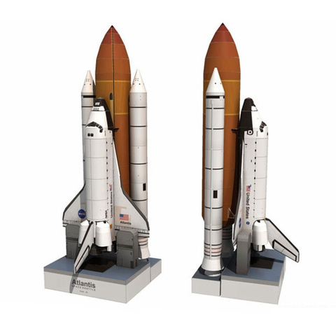 Space Shuttle Atlantis Puzzle Handmade Paper Model Rocket 1:150 Scale High 34cm DIY Paper Art ► Photo 1/1