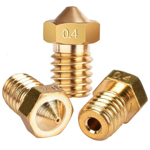 V5 V6 Nozzle 0.4mm 0.3mm 0.2mm 1.0mm Copper 3d Printers Parts Extruder Threaded 1.75mm 3.0mm Filament Head Brass Nozzles Part ► Photo 1/6