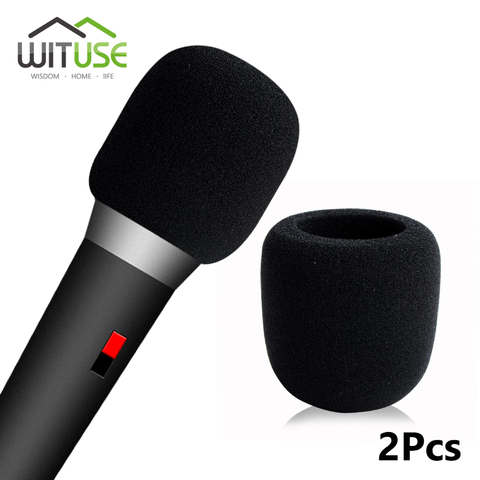 2022 New 2pcs Black Replacement Foam Cover Handheld Stage Microphone Windscreen Sponge Cover Karaoke Protective Microphone ► Photo 1/6