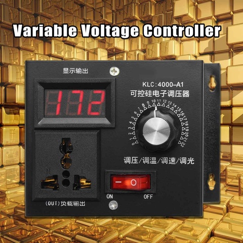 220V 4000W Variable Voltage Controller For Fan Speed Motor Control Dimmer Speed Temperature Voltage Adjustment ► Photo 1/6