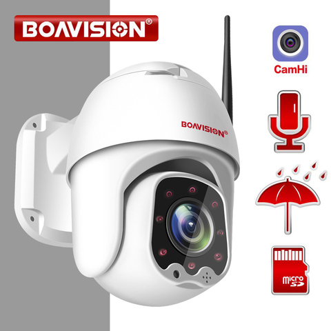 1080P Wireless MINI PTZ IP WIFI Camera Speed Dome 2MP CCTV Security IP Camera ONVIF Outdoor IR 30M Two Way Audio P2P APP CamHi ► Photo 1/6