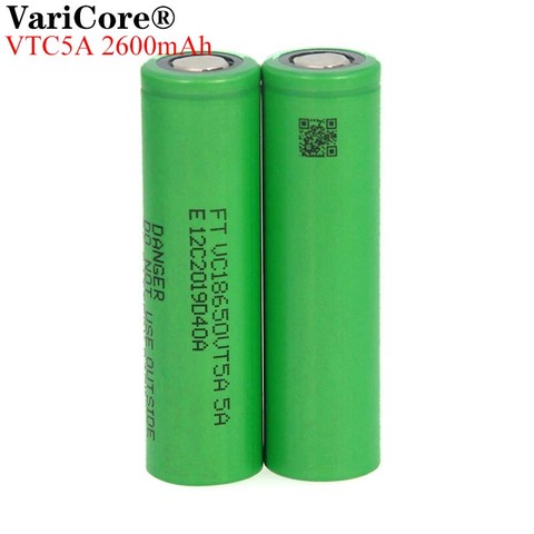 VariCore VTC5A 2600mAh 18650 Lithium Battery 30A Discharge VC18650VTC5A for E-Cigarette ues ► Photo 1/6