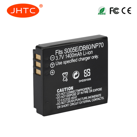 CGA-S005E Battery Camera DB60/NP70 For Panasonic Lumix DMC-FX180,LX1,LX2,Batterie S005E/ NP70 / DB60 Baterai 1400mAh ► Photo 1/5