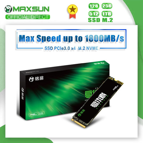 MAXSUN M2 SSD 120GB 256GB 512GB 1TB 3D NAND Flash Internal Solid State Drives Gen3 X 4 m.2 laptop desktop Internal Storage ► Photo 1/6