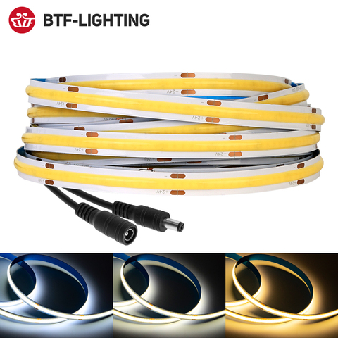 FCOB LED Strip Light 360 480 LEDs High Density Flexible FOB COB Led Lights RA90 Warm Nature Cool White Linear Dimmable DC12V 24V ► Photo 1/6