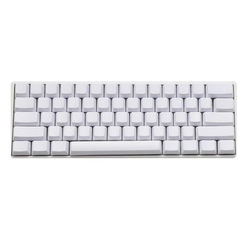 White Black Gray Orange Green Yellow Blank Thick PBT OEM Profile 62 Key ISO 61 ANSI Keycaps For MX Switches Mechanical Keyboard ► Photo 1/6