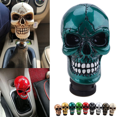 Universal Manual Gear Shift Knob Shifter Lever Knob Alien Skull Head Gear Knob Pomo Marchas Car Accessories ► Photo 1/6