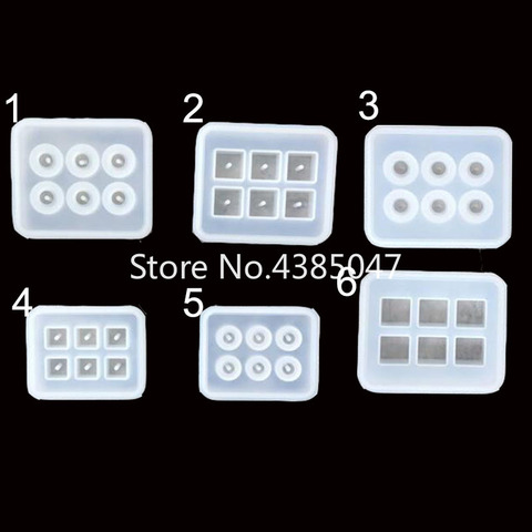 1PC Square Rount with hole Liquid Silicone Mold DIY Resin Jewelry Pendant Necklace Pendant Lanugo Mold Resin Molds for Jewelry ► Photo 1/3