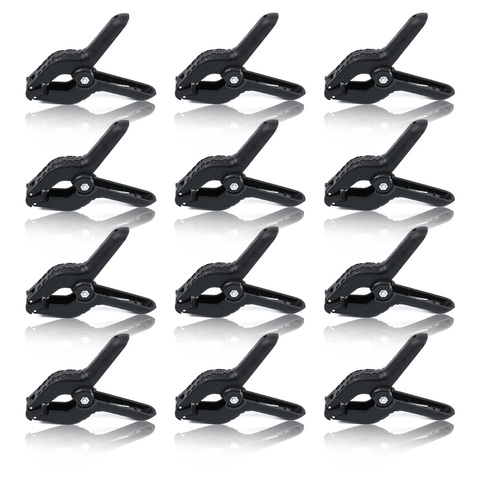 12Pcs Photography Heavy Duty Muslin Clamps, 6CM Photo Booth Background Stand Clip Fixed Backdrop Muslin & Green Screen ► Photo 1/5