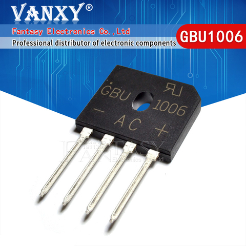 5pcs GBU1006 10A 600V DIP4 ► Photo 1/2