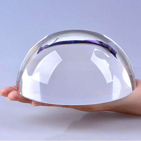 Crystal Glass Half Ball Paperweight Quartz Globe Sphere Dome Magnifiers Semi Home Decoration Ornaments Figurines Gifts Miniature ► Photo 1/5