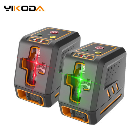 YIKODA Laser Level Dual module Cross Line Laser Red/Green Beam Portable 2 Lines Mini Level Meter Measuring Instrumentation Tools ► Photo 1/6