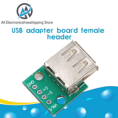 5pcs Type A Female USB To DIP 2.54mm PCB Connector Female USB PCB Board Connector USB PCB Socket USB Connector ► Photo 1/6