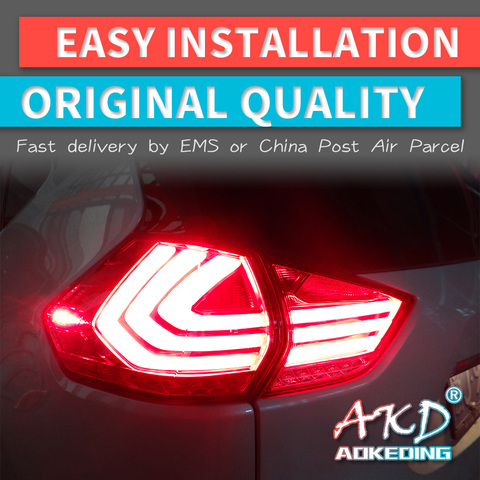 AKD tuning cars Tail lights For Nissan X-Trail XTrail X Trail 2014-2016 Taillights LED DRL Running lights Fog lights angel eyes ► Photo 1/6