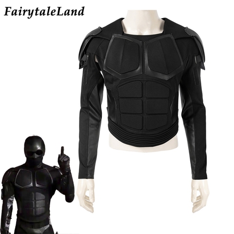 The Boys 2 Black Noir Costume Halloween Carnival Superhero Battle Amor Jacket Adult Men Black Muscle Top ► Photo 1/6