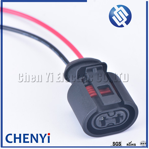 1 pcs 2 Pin Female 3.5mm Auto Waterproof Sensor Plug Sealed Cable Connector 357973202 For VW Audi 6N0927997 with 15cm 18AWG wire ► Photo 1/6