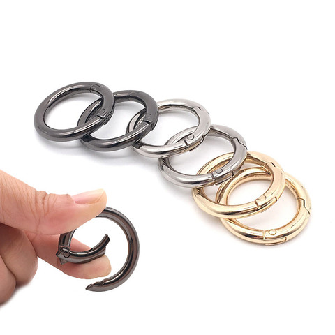20Pcs Keyring 20-42MM Openable Metal Spring Gate O Ring Leather Bag Belt Strap Buckle Dog Chain Snap Clasp Clip Trigger Luggage ► Photo 1/6