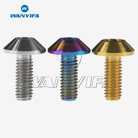 Wanyifa Titanium Bolts Allen Hex Head M6 x 12 15 20mm Motorcycle Screws 5pcs/lot ► Photo 1/6