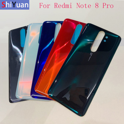 Battery Cover Housing Case Back Glass Rear Door Panel For Xiaomi Redmi Note 8 Pro Back Glass Cover Replacement ► Photo 1/6