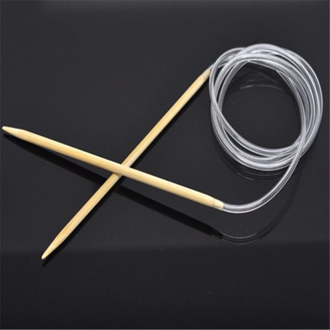 4mm Bamboo Circular Knitting Needles Transparent Tube Double Pointed Crochet Hooks Set For Scarf Sweater 120cm Long, 1 PC ► Photo 1/3