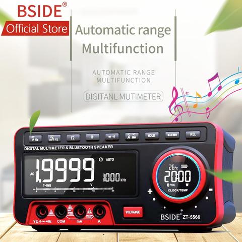 BSIDE Dual Display Digital Multimeter EBTN + Wireless Speaker + Clock 19999 Counts  Benchtop DMM with 2Pcs 18650 Battery ► Photo 1/6