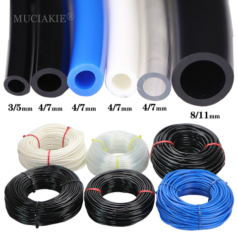 3/5mm 4/7mm 8/11mm New PVC Garden Water Hose Irrigation Watering Tubing 1/8'' 1/4'' 3/8'' Black White Blue Transparent Hose ► Photo 1/6