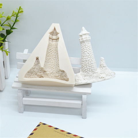 Luyou 1pcs Lighthouse Silicone Fondant Mold 3D Cake Chocolate Candy Pastry Mold Wedding Cake Decorating Tools FM1786 ► Photo 1/5