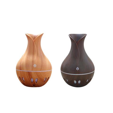 USB Wood Grain Air Humidifier Aromatherapy Diffuser with 7 Colors Change Night Light ► Photo 1/6