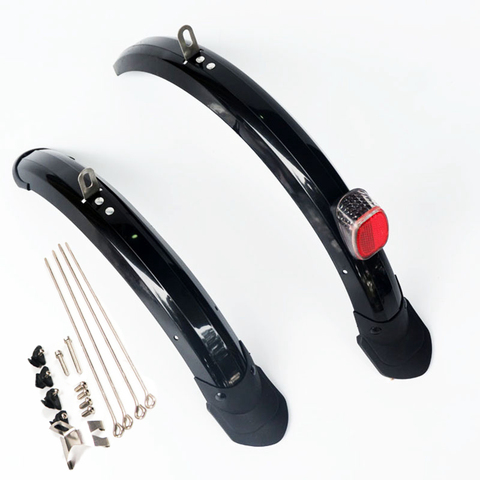16 inch Folding Bike Mudguard fender 2PCS Front Rear Cycling Bike Mud Guard MTB Bicycle Wings With Rear Light Bike Accessories ► Photo 1/6