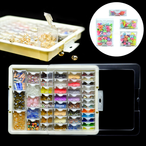 AZQSD Drill Containers for Diamond Painting Mosaic Tool Accessories Plaid Jewelry Diamond Embroidery Transparent Storage Box ► Photo 1/6
