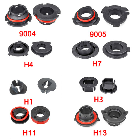 1Pair Car LED Headlight Bulb Adapter Holder Base Sockets Retainer for H1 H3 H4 H7 H11 H13 9004 9005 Car Accessories ► Photo 1/6