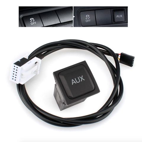 1Set Car AUX Switch Interface Adapter In Socket With Cable Harness For VW1 RCD510 RCD310 RNS315 Jetta 5 MK5 Golf 6 MK6 Wholesale ► Photo 1/6