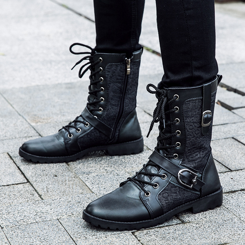 Army Boots Men Military Boots 2022 Leather Winter Black cowboy Metal Punk Boots Male Shoes Motorcycle Botas Hombre Price history & Review | Seller - BLCG001 Store | Alitools.io