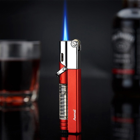 2022 Strip Torch Jet Lighter Windproof Gas Window Metal Lighter Inflatable Butane 1300 C Cigarette Cigar Lighter Gadgets For Men ► Photo 1/5