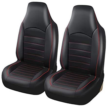 Universal PU Leather Car Front Seat Covers High Back Bucket Seat Cover Fit Most Cars, Trucks, SUVS, 2 PCS Auto Seat Covers ► Photo 1/6