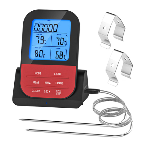 Wireless Waterproof BBQ Thermometer Digital Cooking Meat Food Kitchen Oven Grilling Thermometer With Timer Function ► Photo 1/6