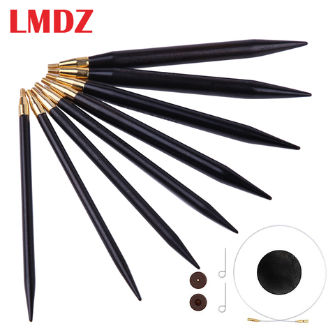 LMDZ 1Pcs 40cm High Quality Sandalwood Circular Knitting Needles Sweater Weaving Tools Wool Cotton Yarn DIY Knit Accessories ► Photo 1/6