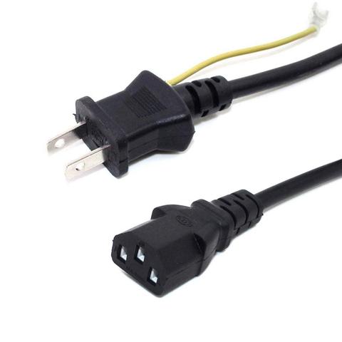 1.8m Japan Power Cord with Ground Janpanese 2 Prong Plug To IEC320 C13 Extension Cable for PC/Monitor/Printer 7A 125V ► Photo 1/1