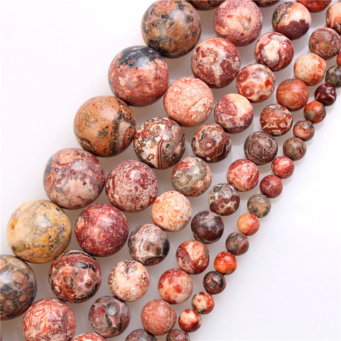 Natural Red Leopard Jasper Gemstone Round Loose Beads for Jewelry Making 4/6/8/10/12MM ► Photo 1/6