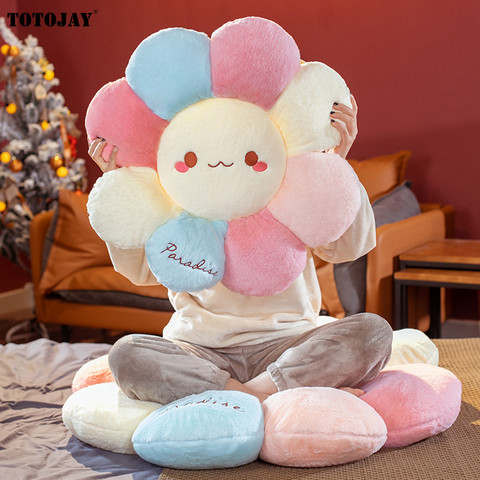 40-90cm Smile Sunflower Plush Toy Stuffed Donut Doll Cat Pet Cushion Mat Pillow Home Bedroom Car Shop Restaurant Decor Girl Gift ► Photo 1/6